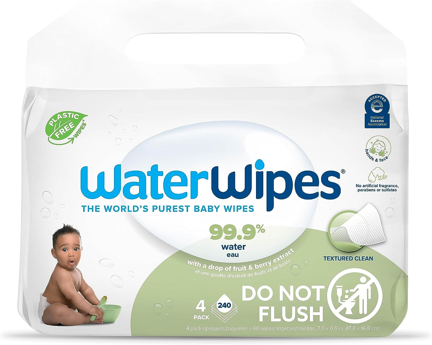Plastic-Free Textured Clean, Toddler & Baby Wipes