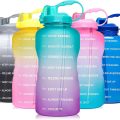 64 OZ Water Bottle with Motivational Time Marker & Straw